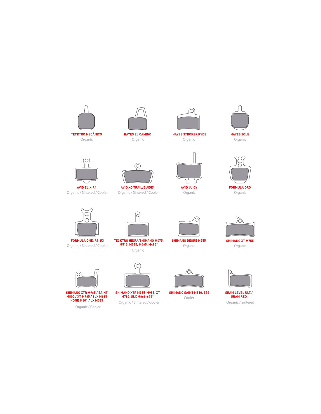 Pastillas De Freno OnOff Avid Juicy Orgánica 1 Pastillas De Freno OnOff Avid Juicy Orgánica